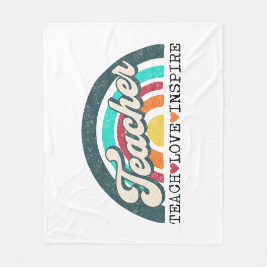 Teacher tekst ontwerp fleece deken (Voorkant)