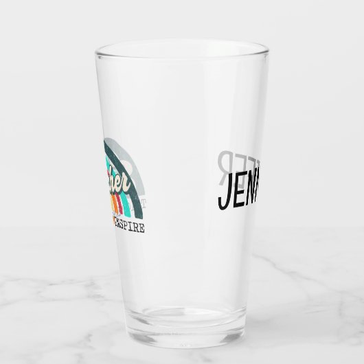 Teacher tekst ontwerp glas (Links)