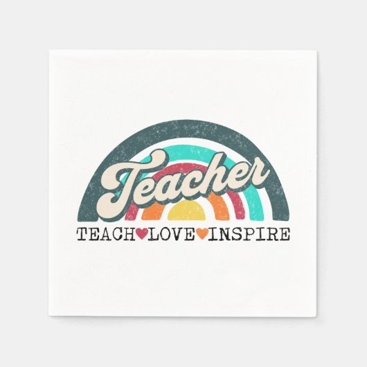 Teacher tekst ontwerp servet (Voorkant)
