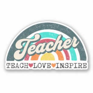 Teacher tekst ontwerp sticker