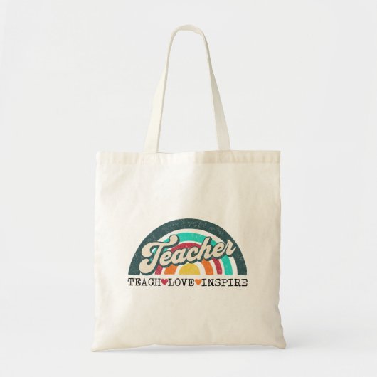 Teacher tekst ontwerp tote bag (Voorkant)