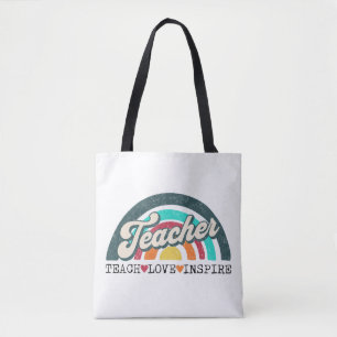 Teacher tekst ontwerp tote bag