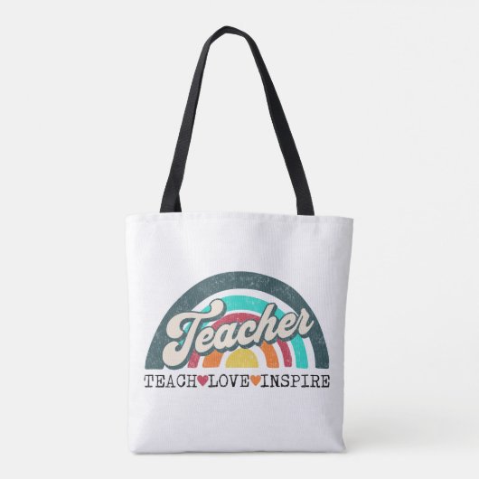 Teacher tekst ontwerp tote bag (Achterkant)