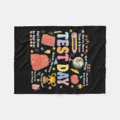 Teacher Test Dag Motivatie Teacher Starr Testin Fleece Deken (Voorkant (Horizontaal))
