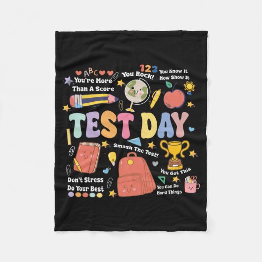Teacher Test Dag Motivatie Teacher Starr Testin Fleece Deken (Voorkant)