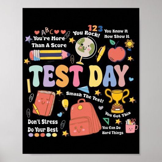 Teacher Test Dag Motivatie Teacher Starr Testin Poster (Voorkant)