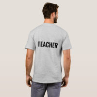 TEACHER Text Grijs T-shirt met achterzijde print v
