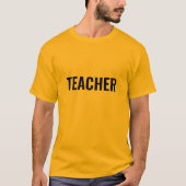 TEACHER Text Statement Gouden T-shirt voor Mannen (Voorkant)
