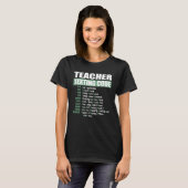 Teacher Texting Code T-shirt (Voorkant volledig)