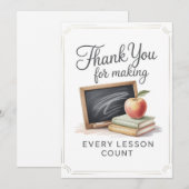 Teacher Thank You Card Bedankkaart (Voorkant / Achterkant)