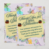 teacher thank you card. bedankkaart (Voorkant / Achterkant)
