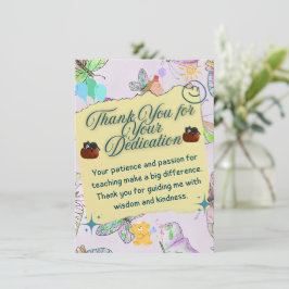 teacher thank you card. bedankkaart
