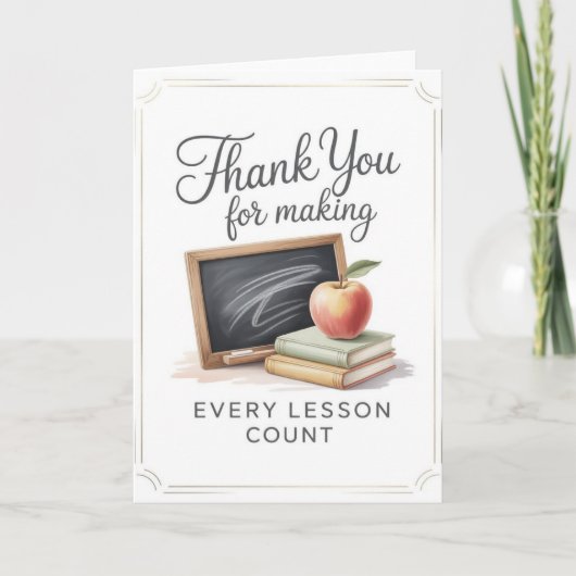 Teacher Thank You Card Kaart (Voorkant)