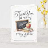 Teacher Thank You Card Kaart (Gele Bloem)