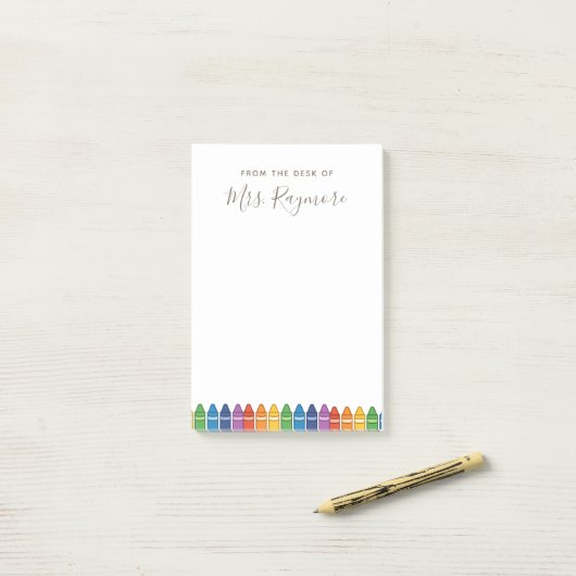 Teacher Thank You Note – Rainbow Crayon Custom Car (Op bureau)