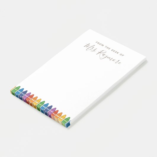 Teacher Thank You Note – Rainbow Crayon Custom Car (Schuin)