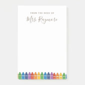 Teacher Thank You Note – Rainbow Crayon Custom Car (Voorkant)