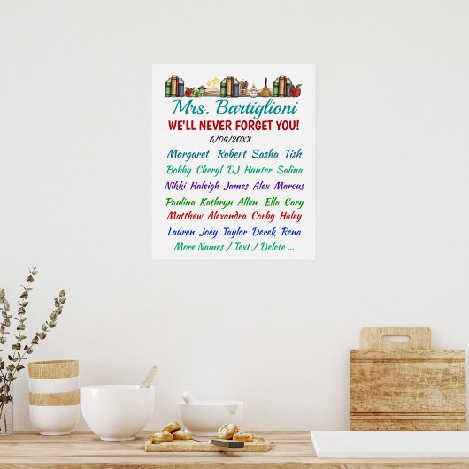Teacher Thank You Poster (Keuken)