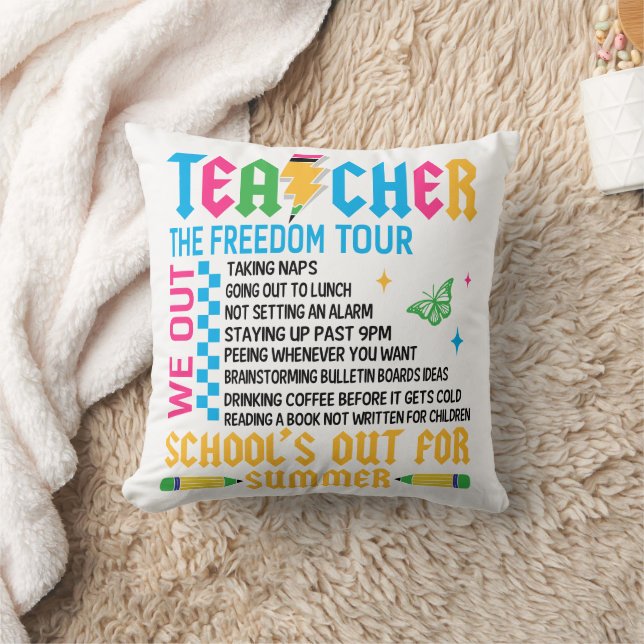 TEACHER The Freedom Tour Funny End of Year Teacher Kussen (Deken)