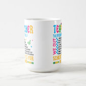 TEACHER The Freedom Tour Funny End of Year Teacher Magische Mok (Midden)