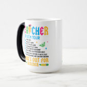 TEACHER The Freedom Tour Funny End of Year Teacher Magische Mok (Voorkant links)