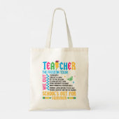 TEACHER The Freedom Tour Funny End of Year Teacher Tote Bag (Achterkant)
