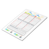 Teacher-to-do-lijst gepersonaliseerde krijtkunst notitieblok (Schuin)