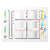 Teacher-to-do-lijst gepersonaliseerde krijtkunst notitieblok (Voorkant)