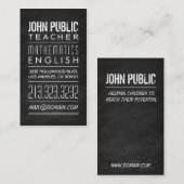 Teacher Tutor Chalkboard Visitekaartje (Voorkant / Achterkant)