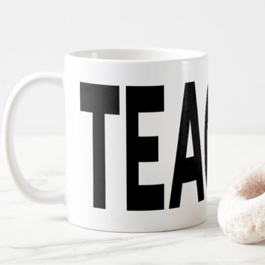TEACHER Typography Educator Appreciation Gift Koffiemok