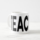TEACHER Typography Educator Appreciation Gift Koffiemok (Voorkant links)