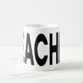 TEACHER Typography Educator Appreciation Gift Koffiemok (Center)