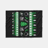 Teacher Ugly Christmas Sweater Instructor Elementa Fleece Deken (Voorkant (Horizontaal))