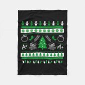 Teacher Ugly Christmas Sweater Instructor Elementa Fleece Deken (Voorkant)
