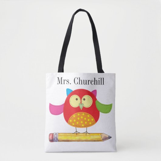 Teacher Uil Print All Over Bag Tote Bag (Voorkant)