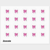 Teacher Valentijn Coquette Bow Pencil Ronde Sticker (Vel)