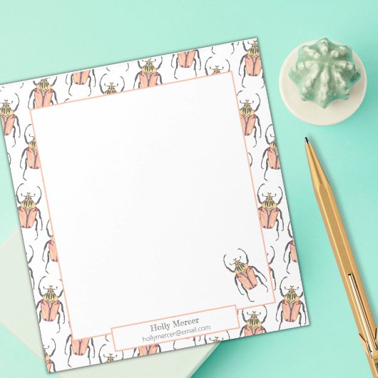 Teacher Valentijn Gepersonaliseerde Kevers Liefde Notitieblok