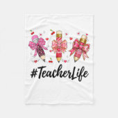 Teacher Valentine Coquette Bow Teacher Valentines  Fleece Deken (Voorkant)