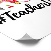 Teacher Valentine Coquette Bow Teacher Valentines  Poster (Hoek)