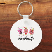 Teacher Valentine Coquette Bow Teacher Valentines  Sleutelhanger (Voorkant)