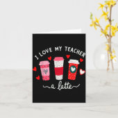 Teacher Valentine Day I Love My Teacher A Latte Co Kaart (Gele Bloem)