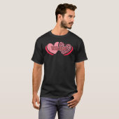 Teacher Valentine Hearts Leopard Funny Valentines  T-shirt (Voorkant volledig)