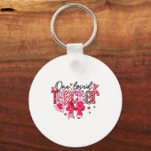 Teacher Valentine Loved Teacher Valentine's Day Co Sleutelhanger (Voorkant)