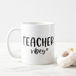 Teacher Vibes Coffee Cup, Schattige cadeau voor do Koffiemok