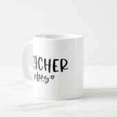Teacher Vibes Coffee Cup, Schattige cadeau voor do Koffiemok (Voorkant links)