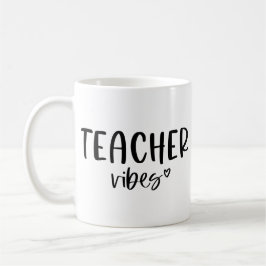 Teacher Vibes Coffee Cup, Schattige cadeau voor do Koffiemok