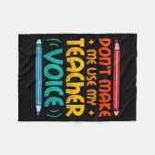 Teacher Voice Teacherlife Primary School Teacher  Fleece Deken (Voorkant (Horizontaal))