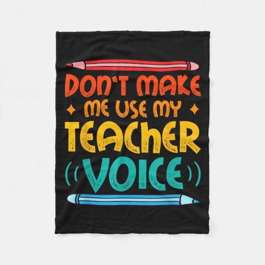 Teacher Voice Teacherlife Primary School Teacher  Fleece Deken (Voorkant)