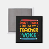 Teacher Voice Teacherlife Primary School Teacher  Magneet (Voorkant / Achterkant)