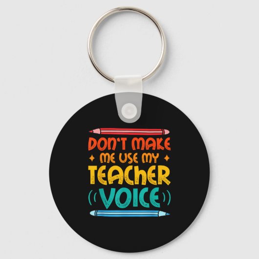 Teacher Voice Teacherlife Primary School Teacher Sleutelhanger (Voorkant)